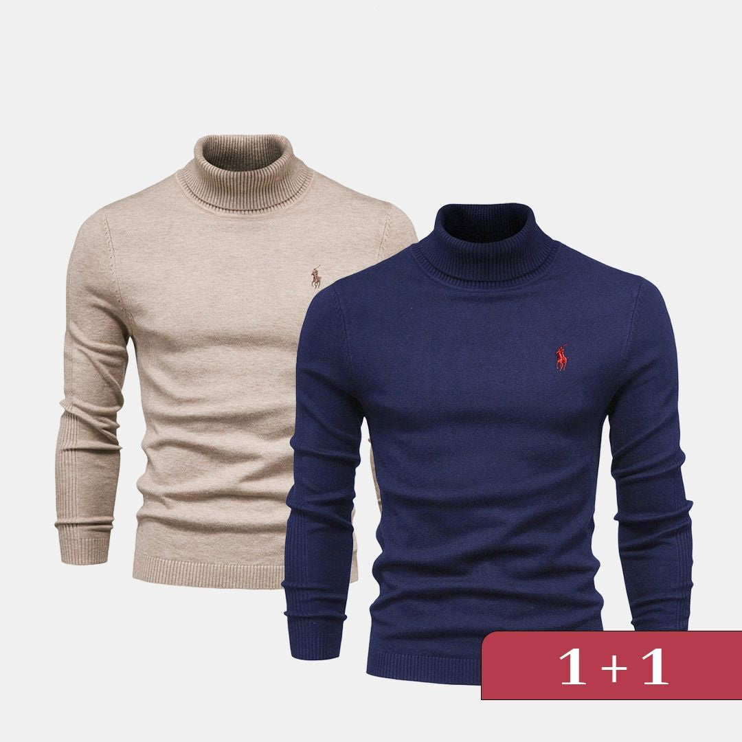 Jersey de cuello alto RL Double Elegance: compre uno y llévate otro gratis.