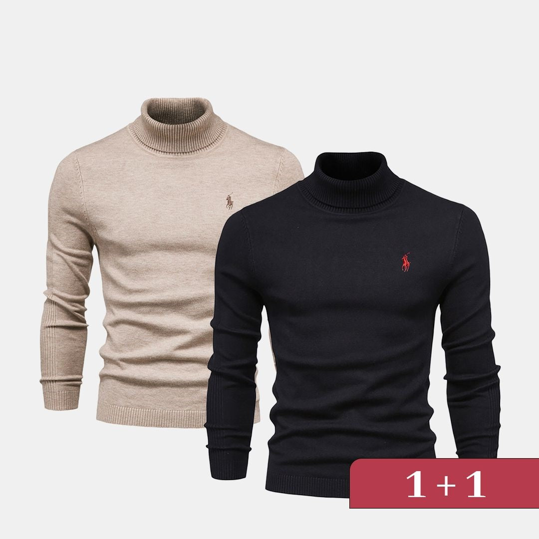 Jersey de cuello alto RL Double Elegance: compre uno y llévate otro gratis.