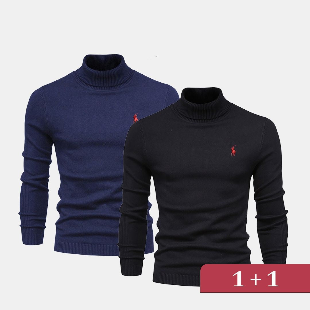 Jersey de cuello alto RL Double Elegance: compre uno y llévate otro gratis.