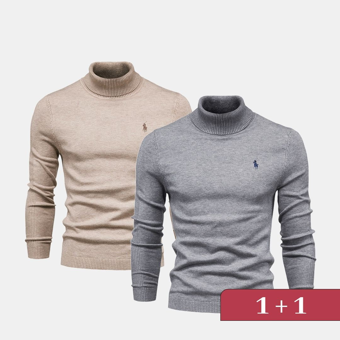 Jersey de cuello alto RL Double Elegance: compre uno y llévate otro gratis.