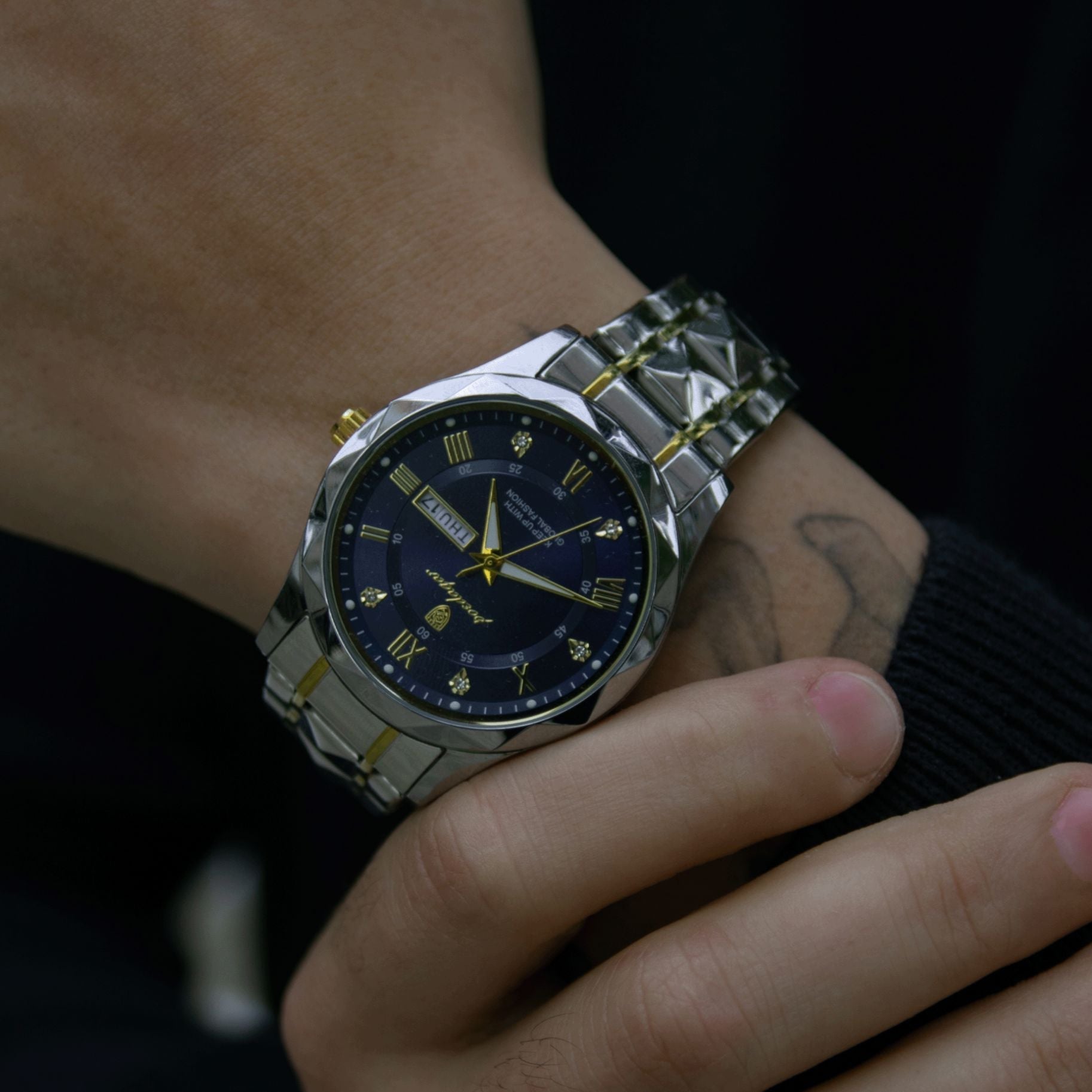 Reloj POEDAGAR Luminous Steel de 40 mm - Resistente al agua | Acero transferido