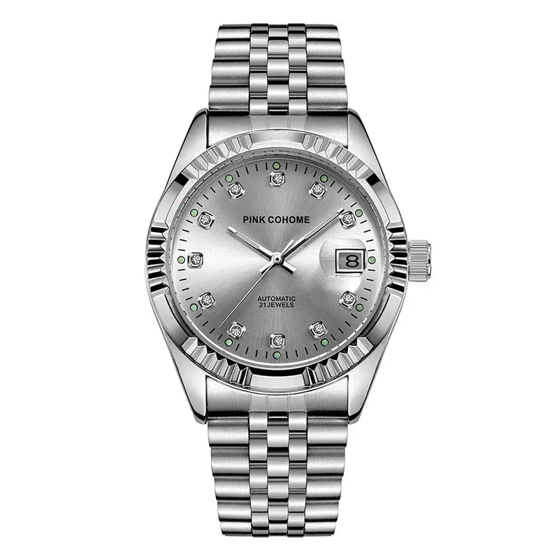 Reloj Poedagar Pink Cohome Automatico